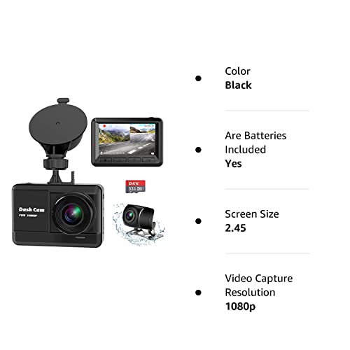 Front and Rear Mini Dash Cam 1080P Full HD with 32GB SD Card - CarsBling - Best Car Gifts & Accessories