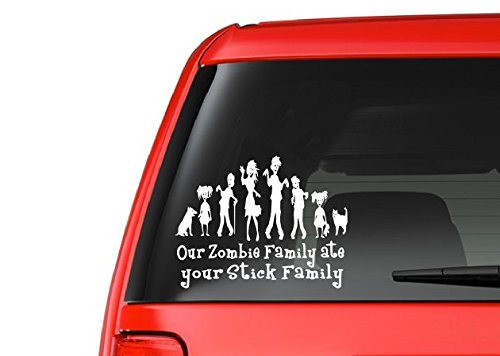 Zombie Family Vinyl Decal Sticker for Car/Truck - CarsBling - Best Car Gifts & Accessories