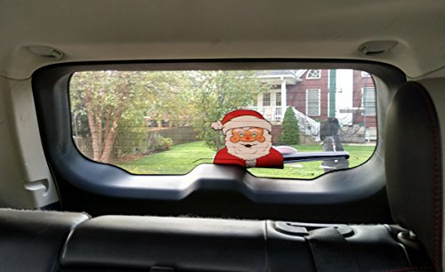 The ORIGINAL Santa Claus Waving Winter WiperTag for Christmas Holiday with Decal - CarsBling - Best Car Gifts & Accessories