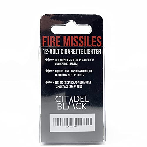 Fire Missiles Button Car Cigarette Lighter by Citadel Black - CarsBling - Best Car Gifts & Accessories