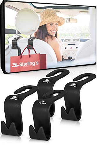 Headrest Hooks for Car - Back Seat Organizer Hanger Storage Hook (Set of 4) - CarsBling - Best Car Gifts & Accessories