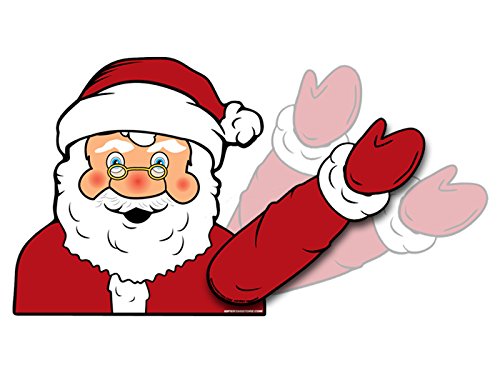The ORIGINAL Santa Claus Waving Winter WiperTag for Christmas Holiday with Decal - CarsBling - Best Car Gifts & Accessories