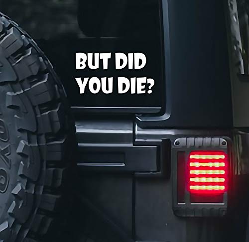 "But DID You Die" Funny Car Vinyl Bumper Sticker - CarsBling - Best Car Gifts & Accessories