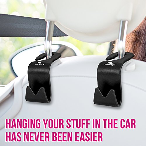 Headrest Hooks for Car - Back Seat Organizer Hanger Storage Hook (Set of 4) - CarsBling - Best Car Gifts & Accessories