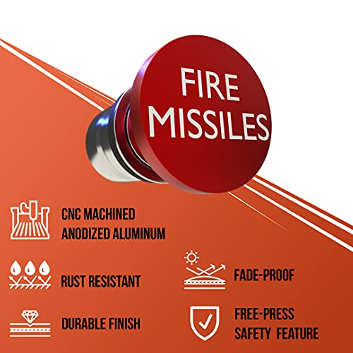 Fire Missiles Button Car Cigarette Lighter by Citadel Black - CarsBling - Best Car Gifts & Accessories