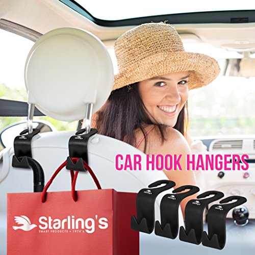 Headrest Hooks for Car - Back Seat Organizer Hanger Storage Hook (Set of 4) - CarsBling - Best Car Gifts & Accessories