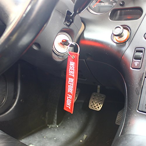 INSERT BEFORE FLIGHT Keychain - Red - CarsBling - Best Car Gifts & Accessories
