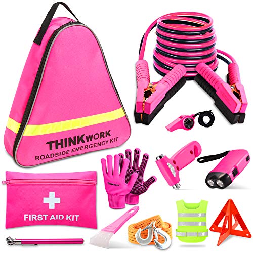 Pink Emergency Roadside Assistance Kit: A Thoughtful Gift for Teen Girls and Ladies - CarsBling - Best Car Gifts & Accessories