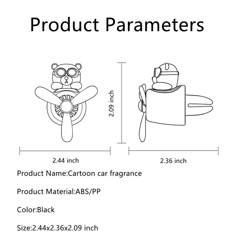 Cartoon Car Air Freshener, Cute Rotating Propeller Design - CarsBling - Best Car Gifts & Accessories