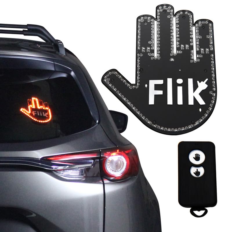 Middle Finger Light for Car Window - Funny Back Window Sign - CarsBling - Best Car Gifts & Accessories