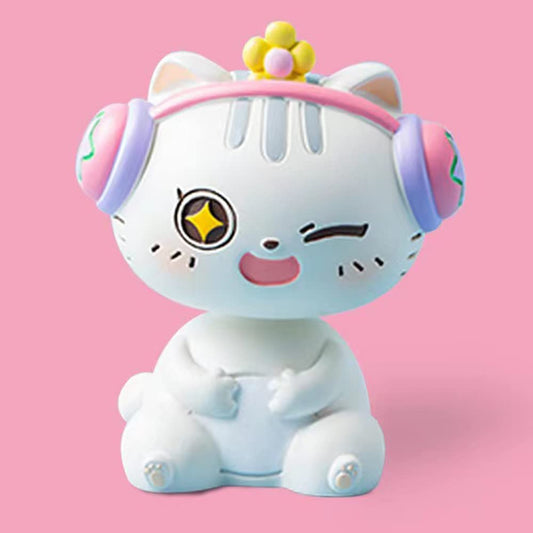 Cat Bobbleheads for Car Dashboard, Cute Cartoon Toy - CarsBling - Best Car Gifts & Accessories