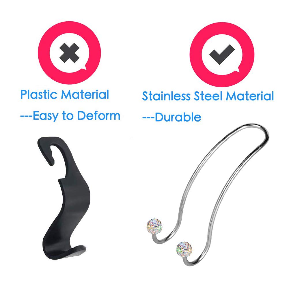 Bling Car Hangers Organizer Seat Headrest Hooks (2 Pack) - CarsBling - Best Car Gifts & Accessories
