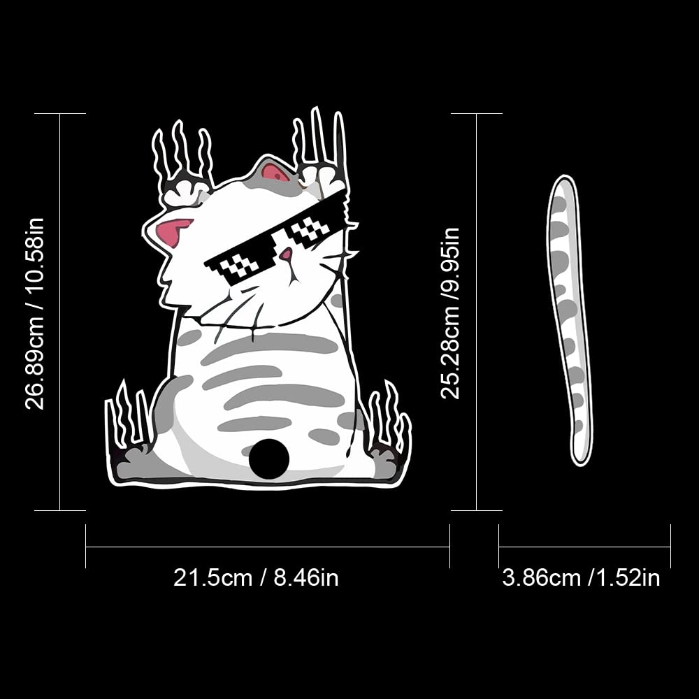Cute Cat Rear Wiper Sticker Double-Sided Printed Cat Car Sticker - CarsBling - Best Car Gifts & Accessories