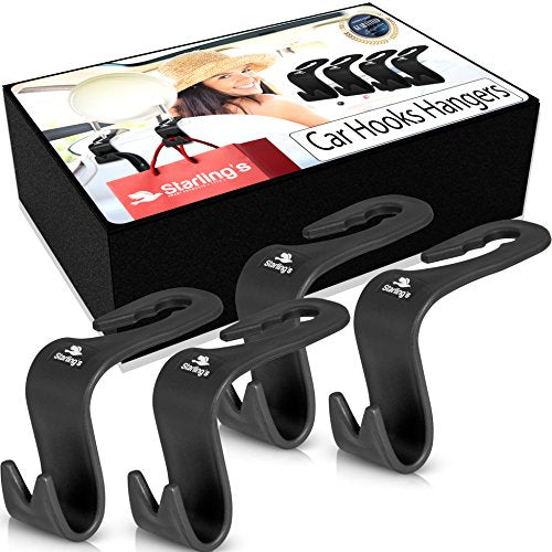 Headrest Hooks for Car - Back Seat Organizer Hanger Storage Hook (Set of 4) - CarsBling - Best Car Gifts & Accessories
