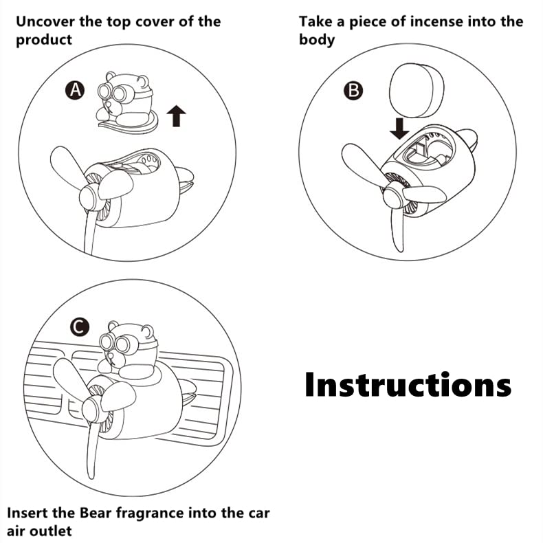 Cartoon Car Air Freshener, Cute Rotating Propeller Design - CarsBling - Best Car Gifts & Accessories