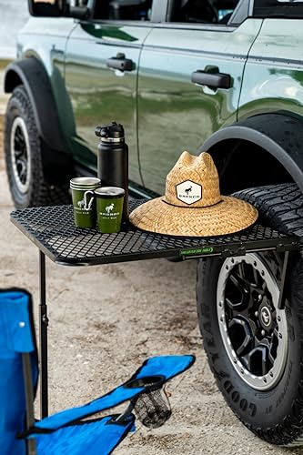 Tire Table Vehicle Tire-Mounted Steel Camping Table: Your Versatile Outdoor Workstation - CarsBling - Best Car Gifts & Accessories