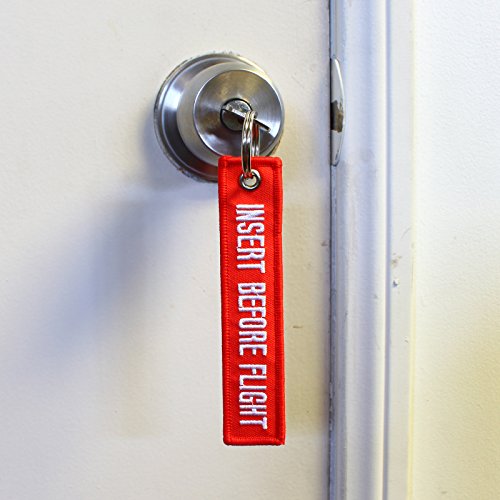 INSERT BEFORE FLIGHT Keychain - Red - CarsBling - Best Car Gifts & Accessories