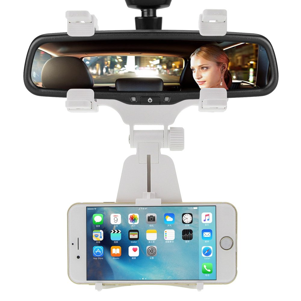 Car Rearview Mirror Mount for Smartphones, GPS, MP3 Players - CarsBling - Best Car Gifts & Accessories