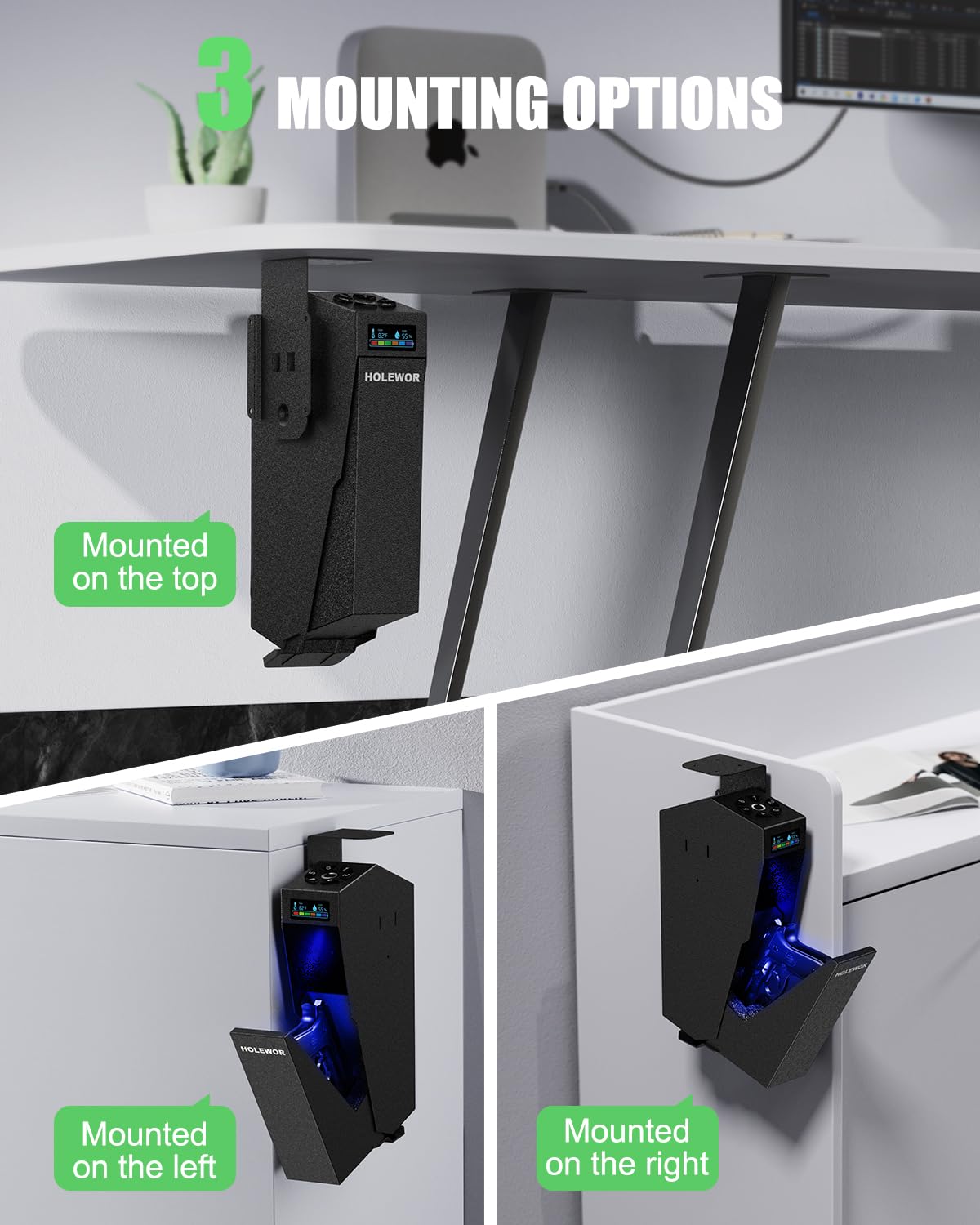 Gun Safe, Biometric Pistol Safe Fingerprint Quick Access - CarsBling - Best Car Gifts & Accessories