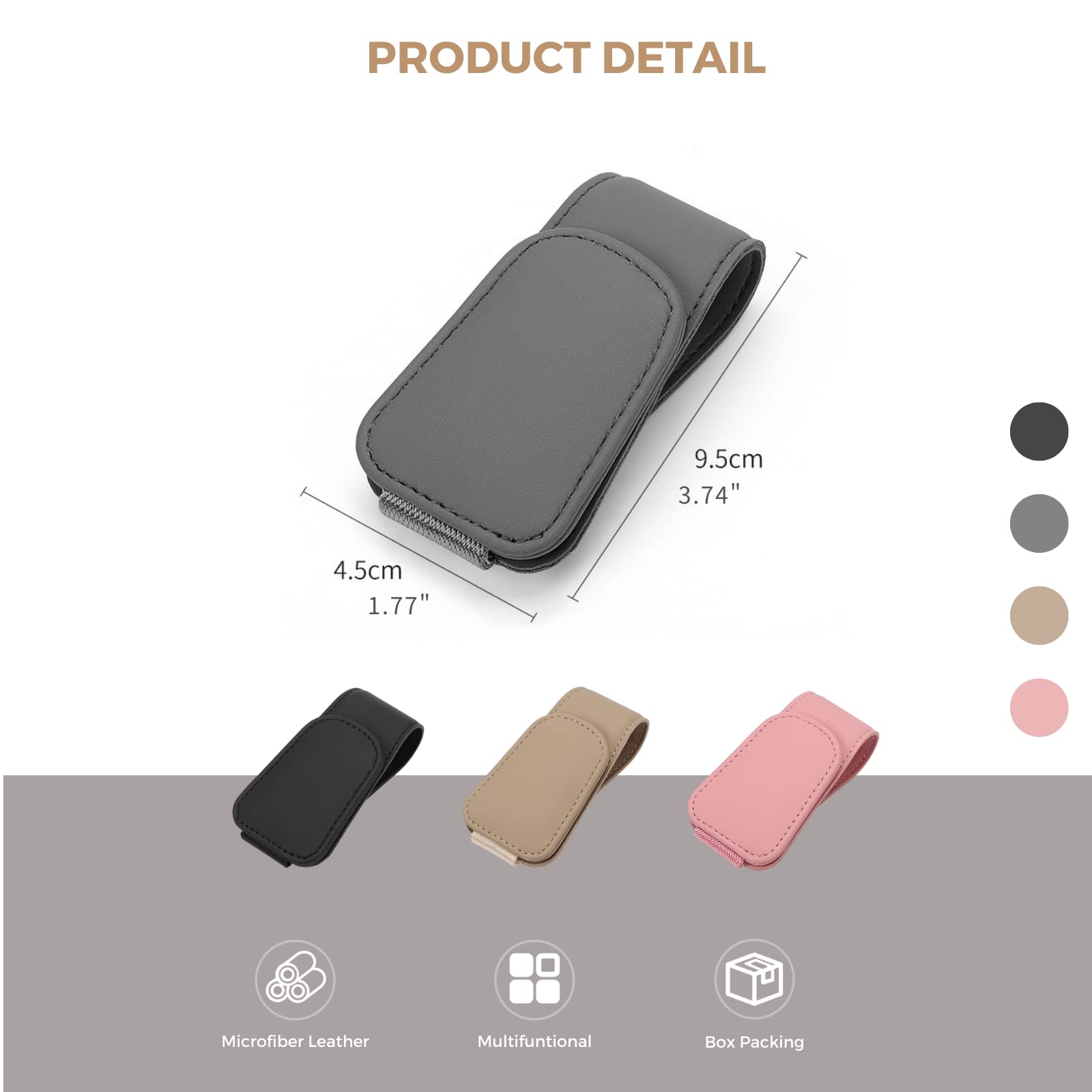 Magnetic Leather Sunglass Holder for Car Sun Visor - CarsBling - Best Car Gifts & Accessories