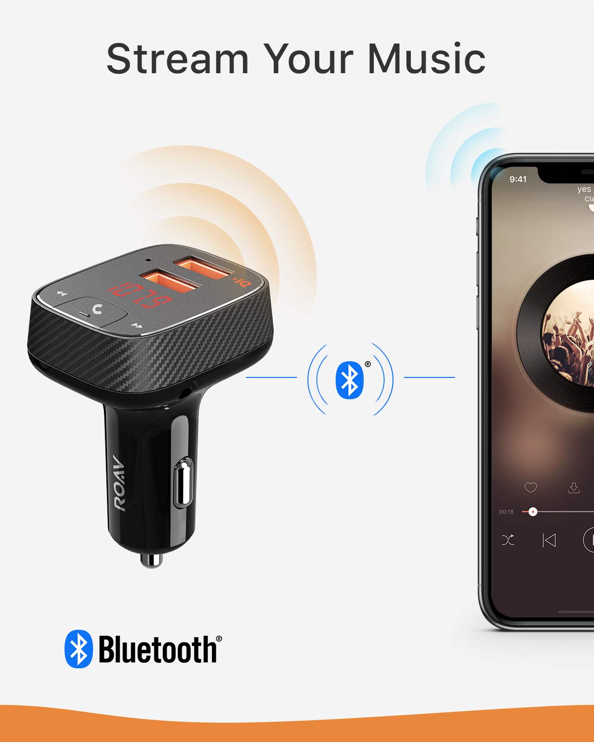 SmartCharge F2 Bluetooth FM Transmitter with Car Locator - CarsBling - Best Car Gifts & Accessories
