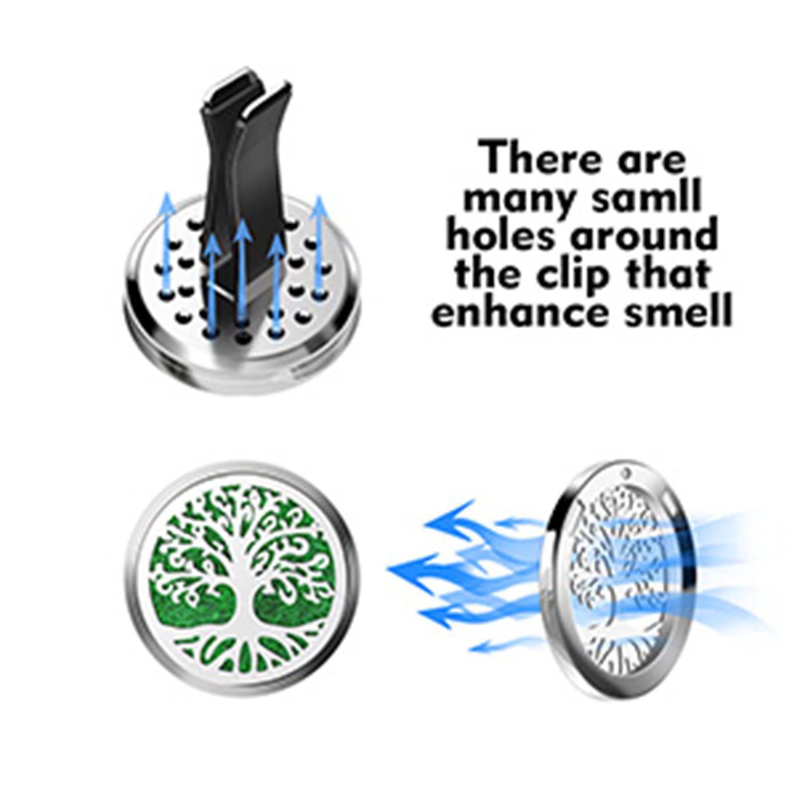 Car Diffuser Vent Clips Essential Oils Scents Aromatherapy Perfume - CarsBling - Best Car Gifts & Accessories
