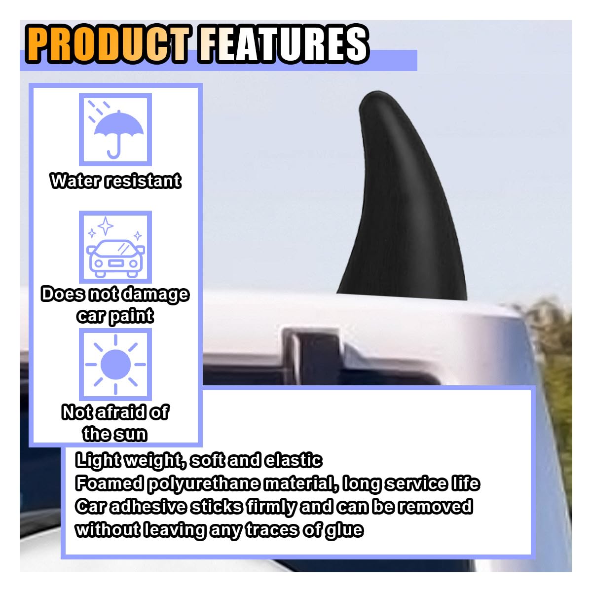 3D Devil Horn Car Sticker