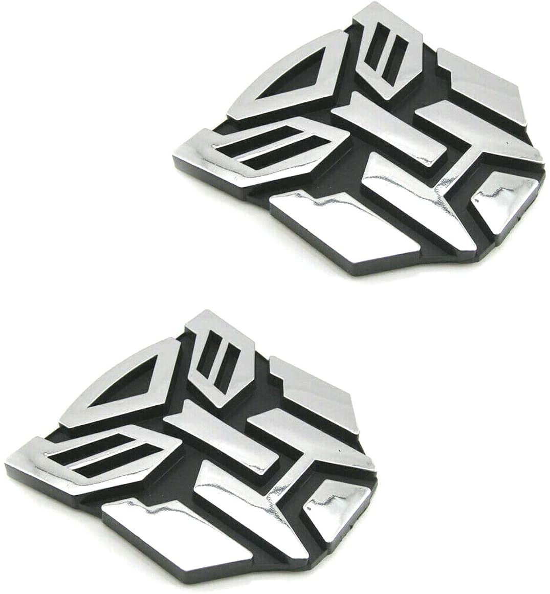 Transformers Emblem Sticker Pair - Chrome Finish - CarsBling - Best Car Gifts & Accessories