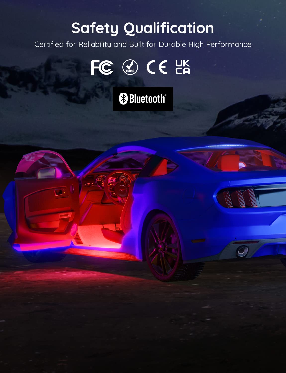 Car LED Lights with App Control, RGB Interior Lights - CarsBling - Best Car Gifts & Accessories