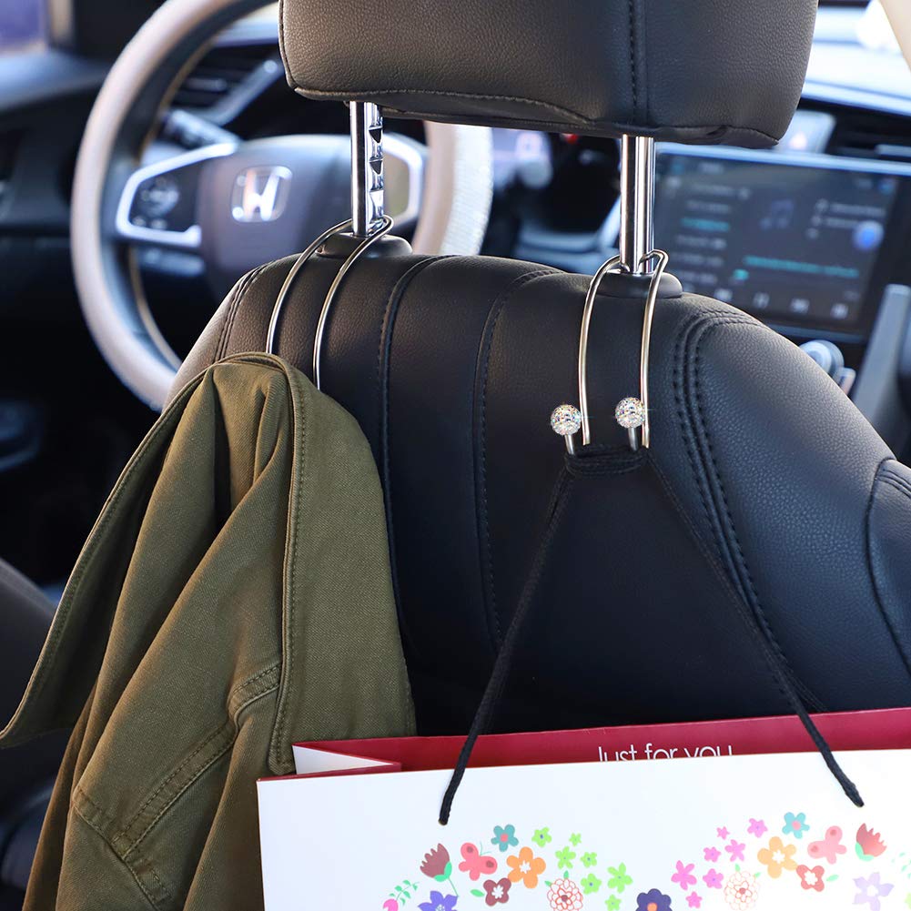 Bling Car Hangers Organizer Seat Headrest Hooks (2 Pack) - CarsBling - Best Car Gifts & Accessories