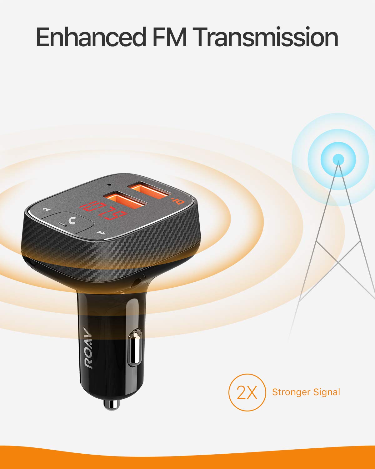 SmartCharge F2 Bluetooth FM Transmitter with Car Locator - CarsBling - Best Car Gifts & Accessories