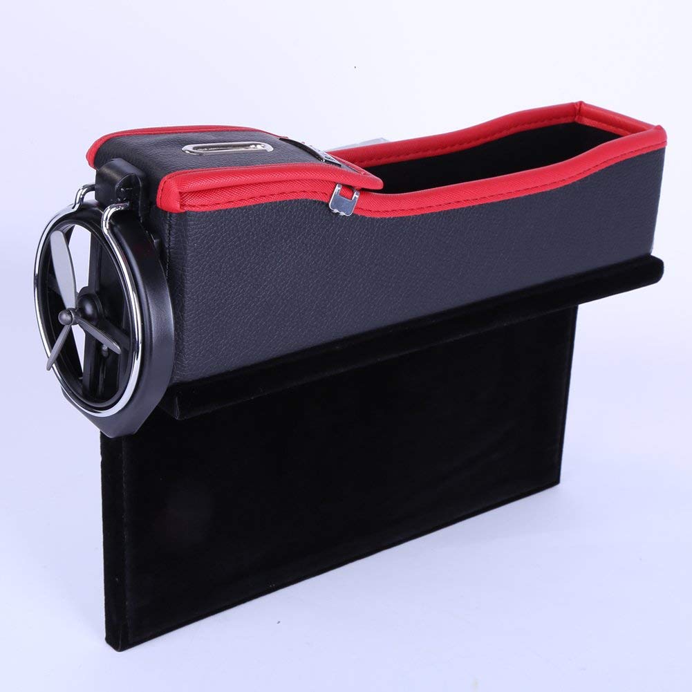 Multi-functional Car Seat Leather Storage Box, Console Side Pocket - CarsBling - Best Car Gifts & Accessories