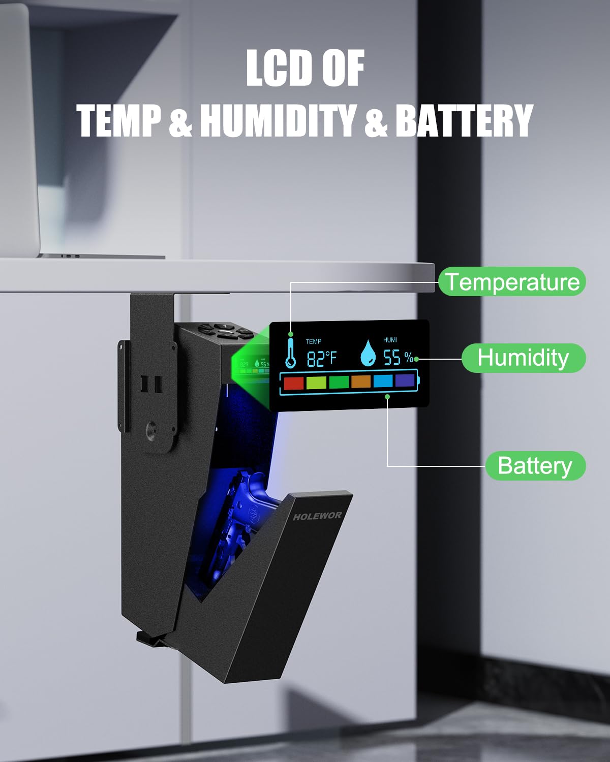 Gun Safe, Biometric Pistol Safe Fingerprint Quick Access - CarsBling - Best Car Gifts & Accessories