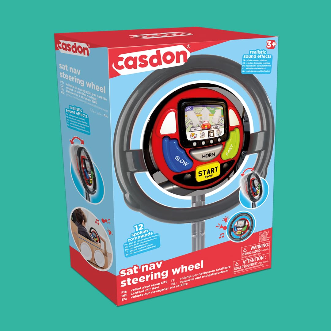 Sat Nav Steering Wheel Toy with Spoken Commands, Lights, Sounds - CarsBling - Best Car Gifts & Accessories