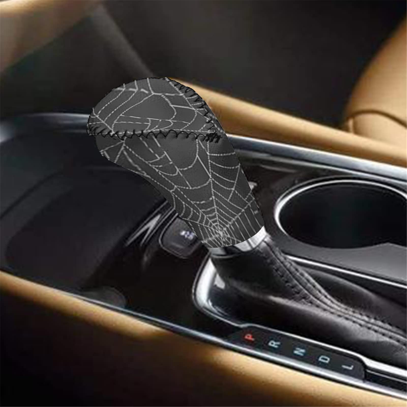 Cobweb Spider Web Prints Handbrake Cover Gear Shift Knob Cover Set - CarsBling - Best Car Gifts & Accessories