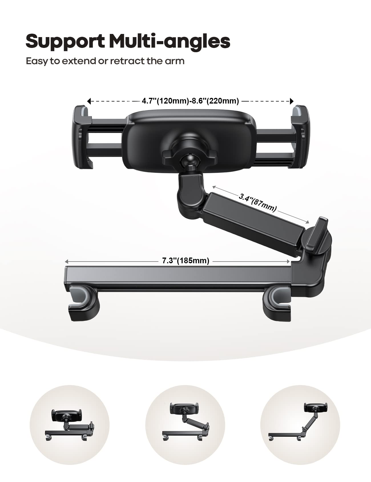 Car Headrest Tablet Holder - Adjustable Tablet Car Mount - CarsBling - Best Car Gifts & Accessories
