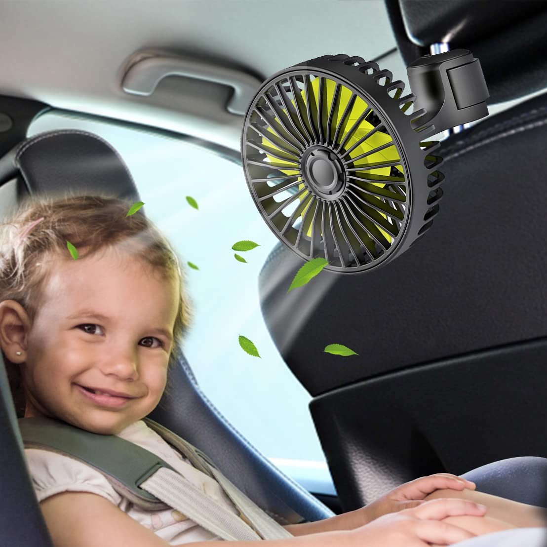 USB Car Seat Fans for Backseat Baby, Electric Cooling Fan - CarsBling - Best Car Gifts & Accessories