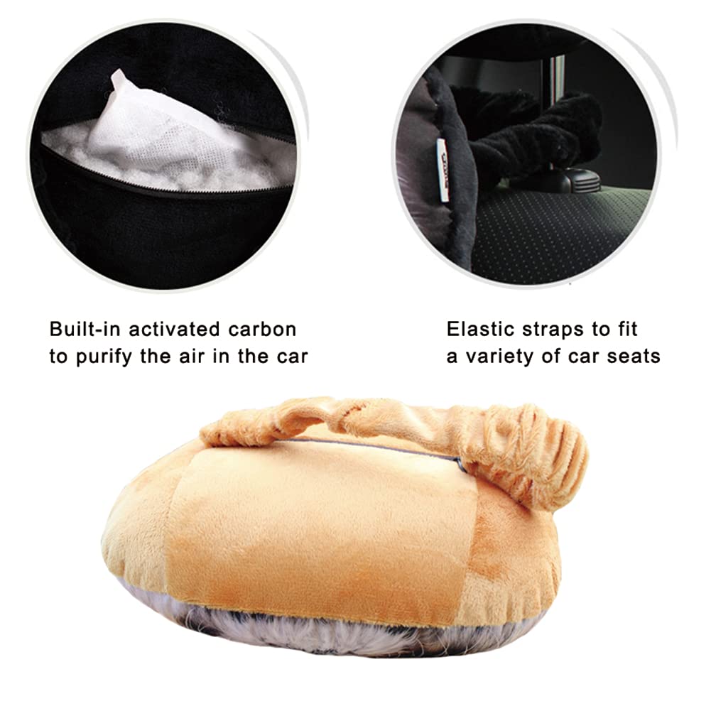 3D Lifelike Doge Car Headrest - Funny Cat Dog Seat Neck Cushion - CarsBling - Best Car Gifts & Accessories