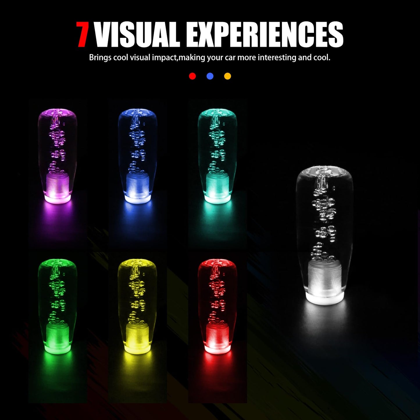 LED Luminous Crystal Gear Shifter with Colorful Lights - CarsBling - Best Car Gifts & Accessories