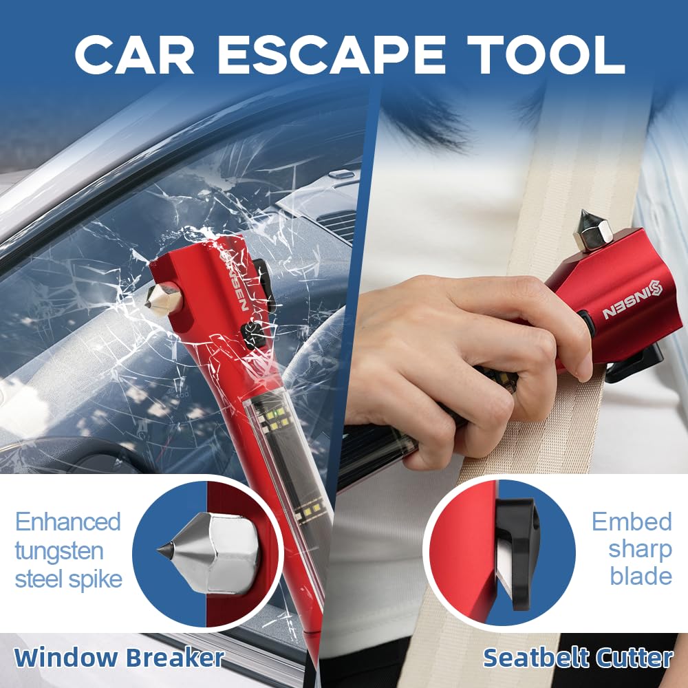 Car Emergency Flashlight with Seatbelt Cutter & Window Glass Breaker - CarsBling - Best Car Gifts & Accessories