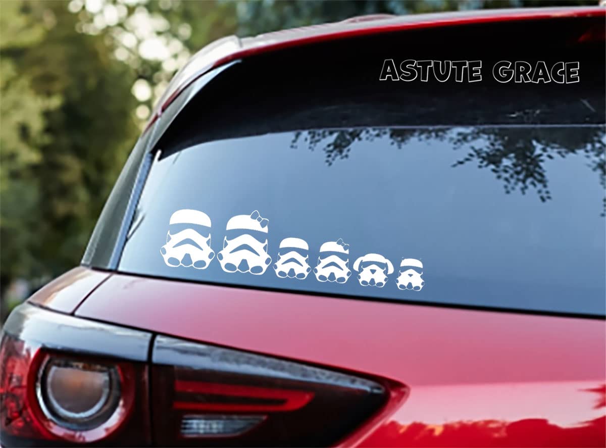 Stick Figure Cat Dog SW Inspired Stormtroopers Vinyl Stickers - Funny Decals - CarsBling - Best Car Gifts & Accessories