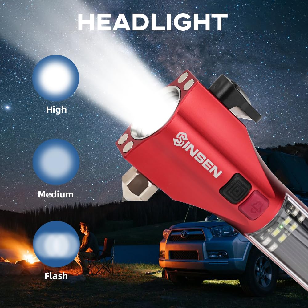 Car Emergency Flashlight with Seatbelt Cutter & Window Glass Breaker - CarsBling - Best Car Gifts & Accessories