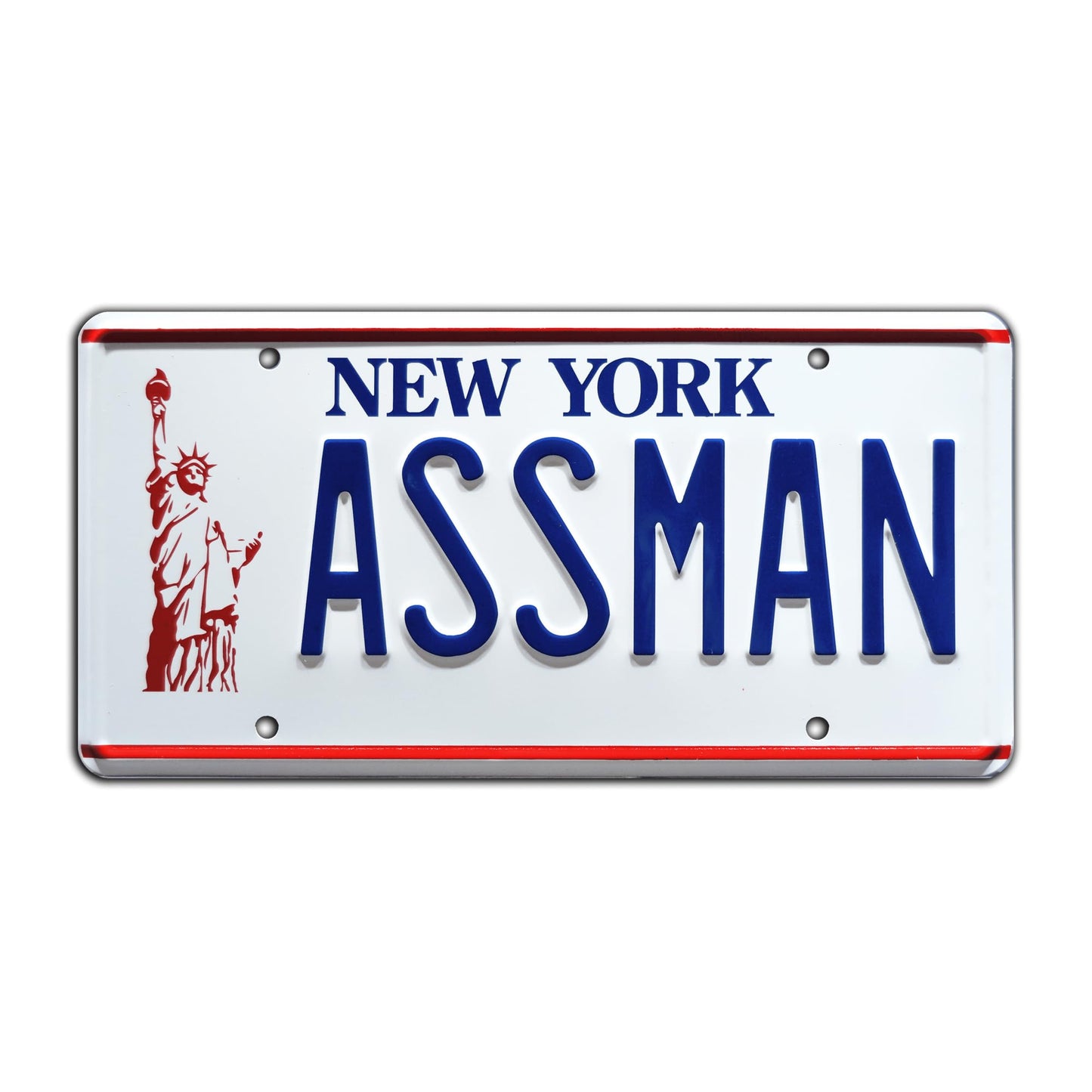 Cosmo Kramer "Assman" Metal Stamped License Plate - CarsBling - Best Car Gifts & Accessories