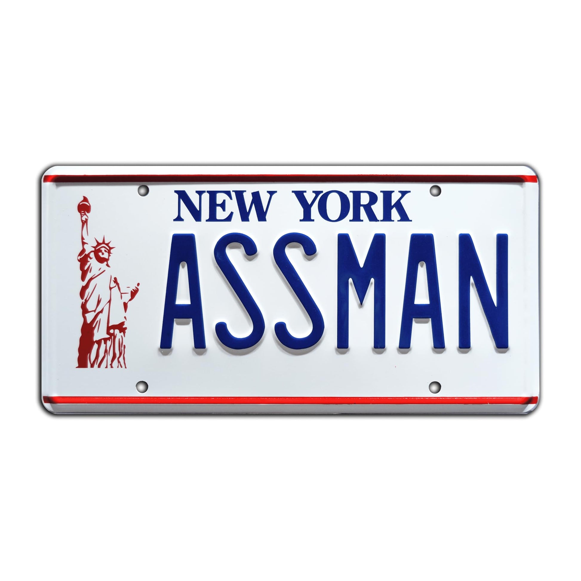 Cosmo Kramer "Assman" Metal Stamped License Plate - CarsBling - Best Car Gifts & Accessories