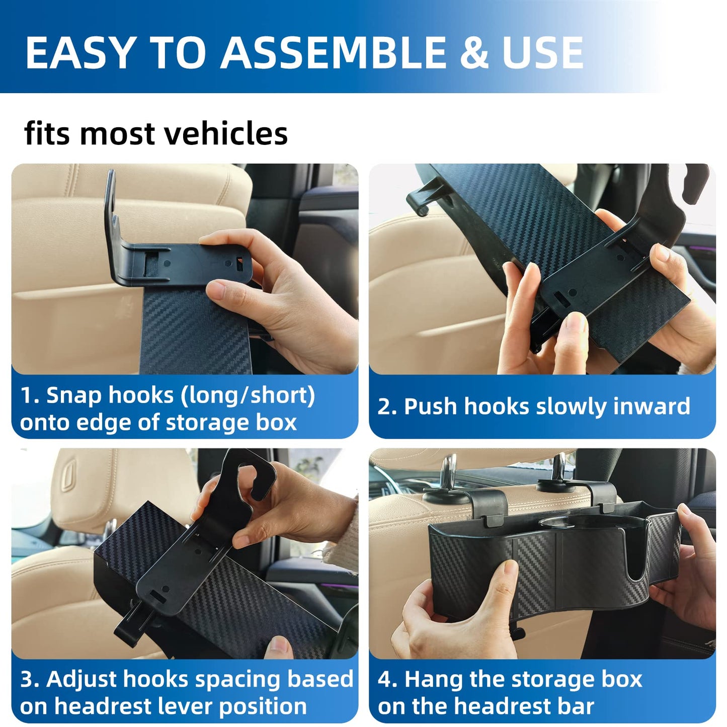 Car Headrest Backseat Organizer with Cup Holder - CarsBling - Best Car Gifts & Accessories