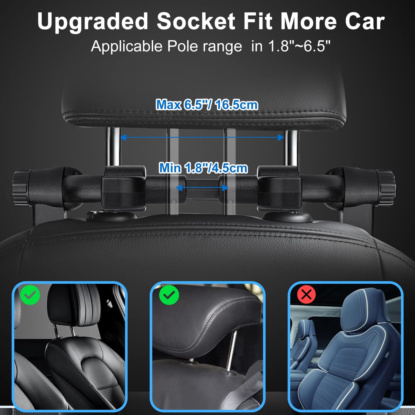 360° Adjustable Car Headrest Support