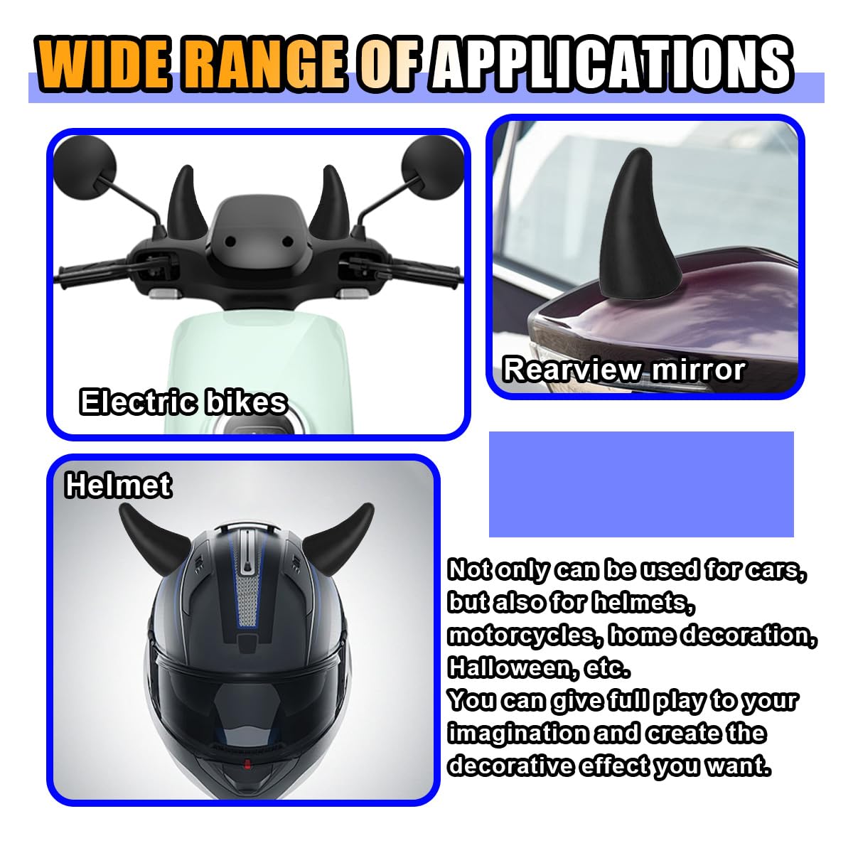 3D Devil Horn Car Sticker