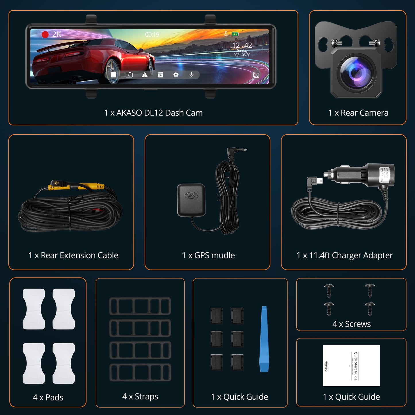 Mirror Dash Cam with Voice Control - CarsBling - Best Car Gifts & Accessories