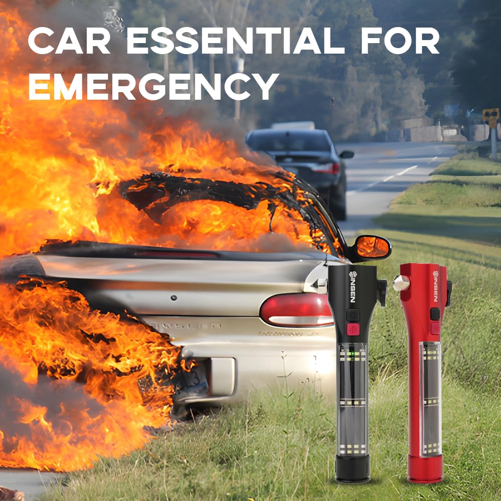 Car Emergency Flashlight with Seatbelt Cutter & Window Glass Breaker - CarsBling - Best Car Gifts & Accessories