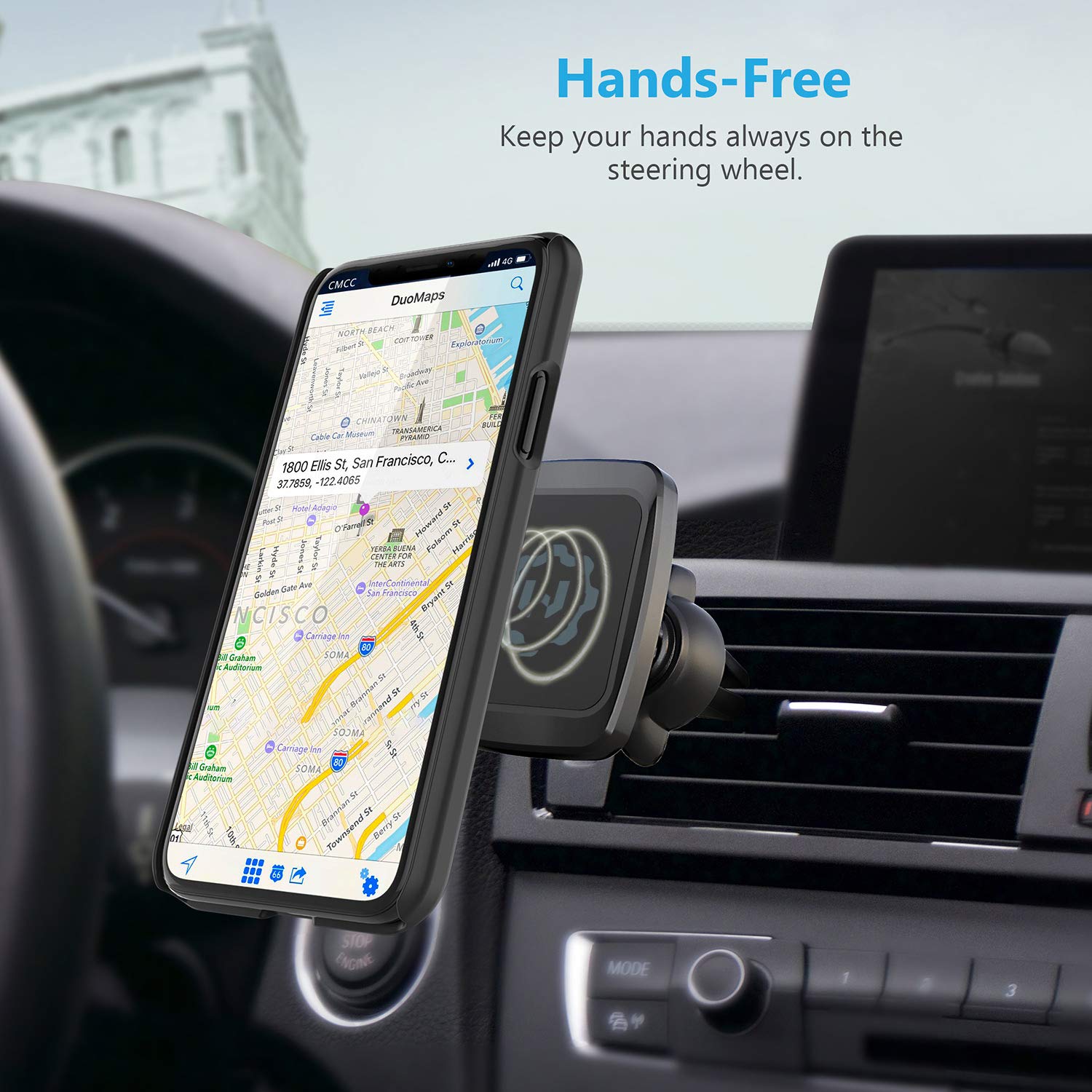 WixGear Magnetic Phone Car Mount: Secure Holder for Easy Phone Access While Driving - CarsBling - Best Car Gifts & Accessories